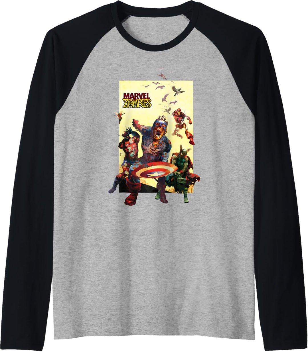 Marvel Zombies Avengers Group Shot Zombie Raglan