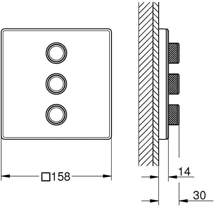 GROHE Grohtherm SmartControl | Brause- & Duschsystem - Thermostaterweiterung mit 3-fach Unterputzven