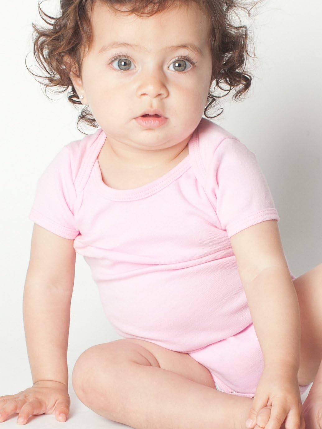 American Apparel - SäuglingsBaby Rib One Piece (4001), 6-12 Months, Black