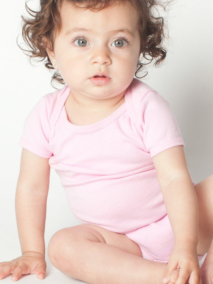 American Apparel - SäuglingsBaby Rib One Piece (4001), 6-12 Months, Black