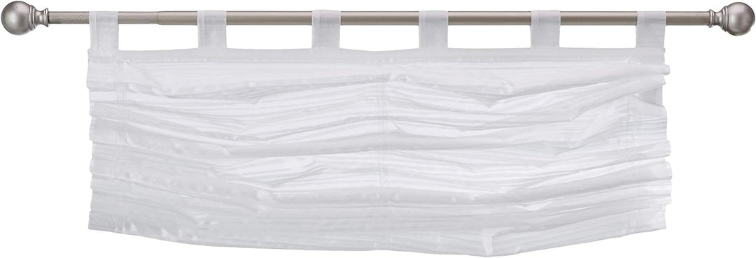 Home Fashion SCHLAUFENRAFFROLLO QUERSTREIFEN SCHERLI GABI, Weiss, 130 X 100 cm, 3