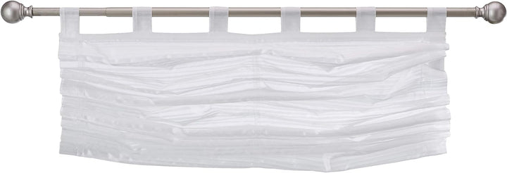 Home Fashion SCHLAUFENRAFFROLLO QUERSTREIFEN SCHERLI GABI, Weiss, 130 X 100 cm, 3