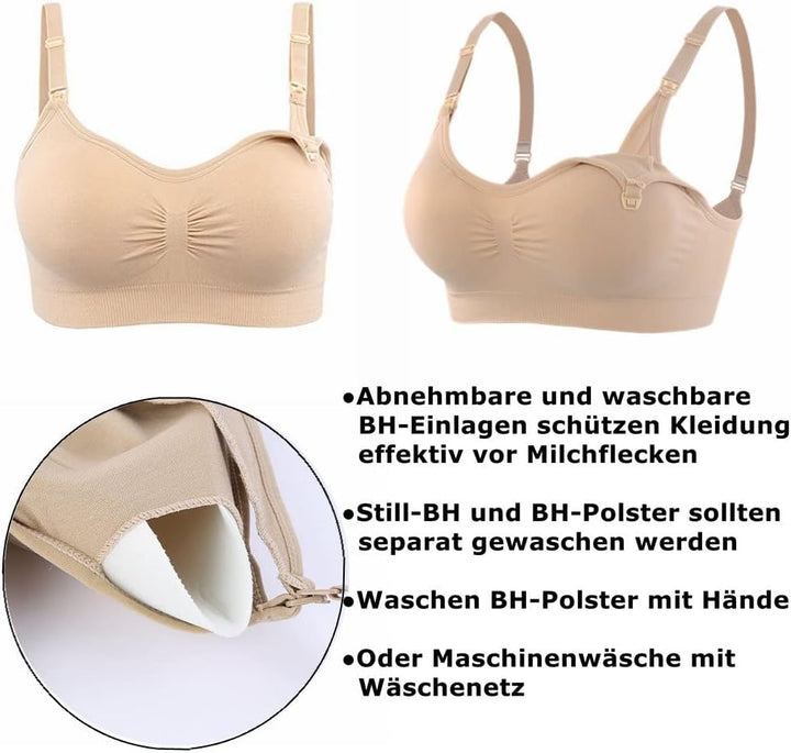 Srizgo Still BH Damen 2er / 5er Pack Schwangerschaft Still-BHS zusätzlichen BH-Verlängerungen Ohne B