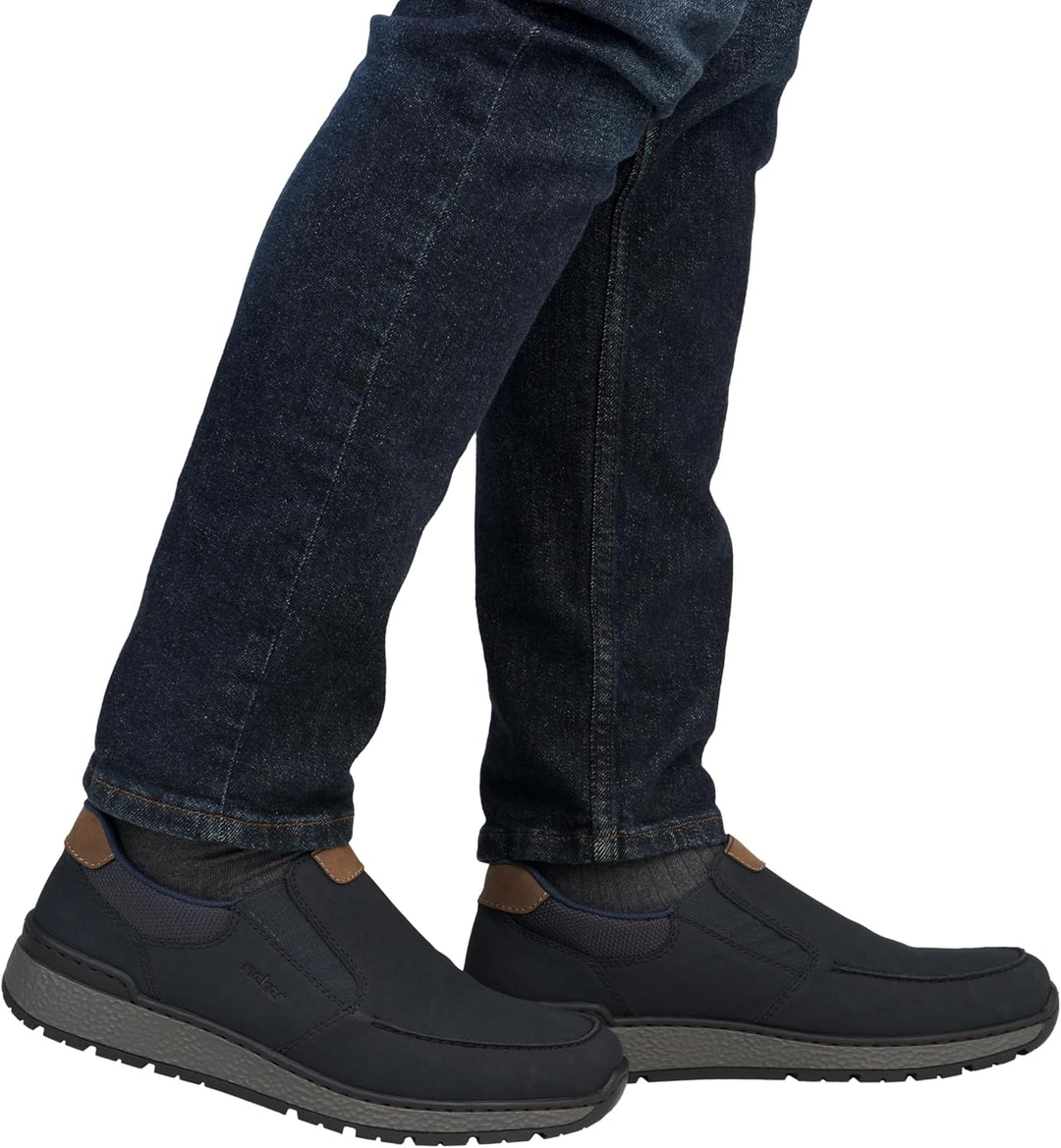 Rieker Herren B9062 Schnürhalbschuhe 42 EU Blau, 42 EU Blau