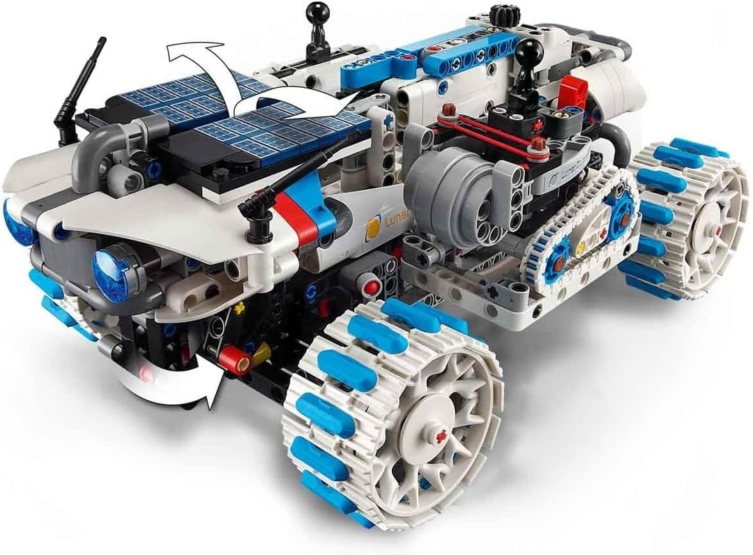 LEGO Technic Lunar Outpost Mondrover-Raumfahrzeug - Interaktives Spielzeug - Kran und Sonnenkollekto