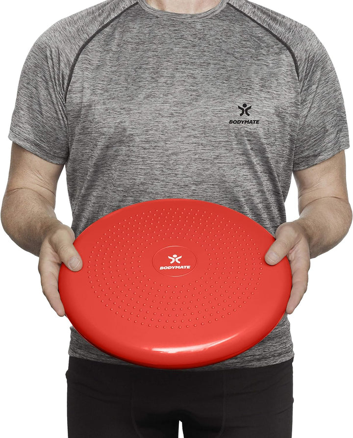 BODYMATE Ballsitzkissen inkl. Pumpe 34cm Durchmesser - Balance-Kissen, Luftkissen, Balance Pad, Nopp