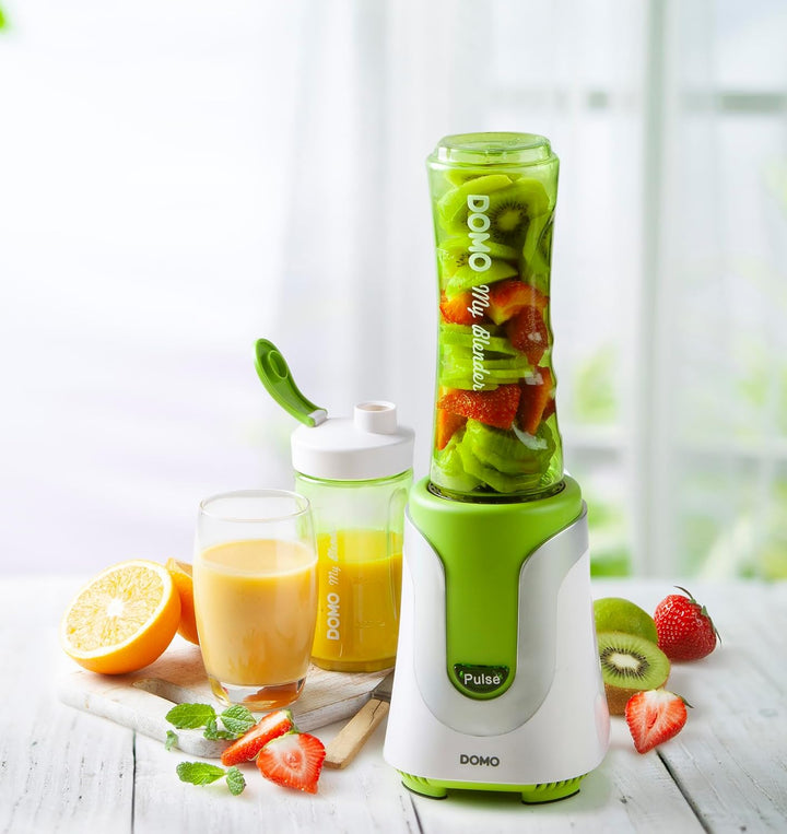 DOMO DO436BL Smoothy-Maker Multimixer - My Blender - Inklusive 600ml und 300ml Flasche - Grün Green,