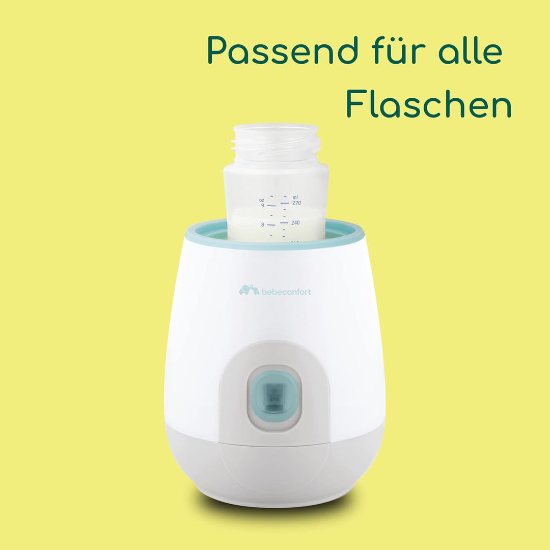 Bebeconfort Express Elektrischer Flaschenwärmer, Flaschenwärmer für Unterwegs und Baby, Weiss & Grün