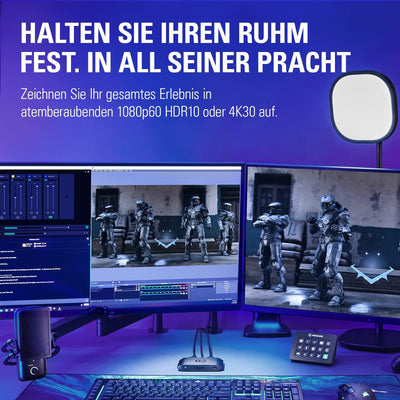 Elgato HD60 X - Streamen und aufzeichnen in 1080p60 HDR10 oder 4K30 mit ultraniedriger Latenz auf PS