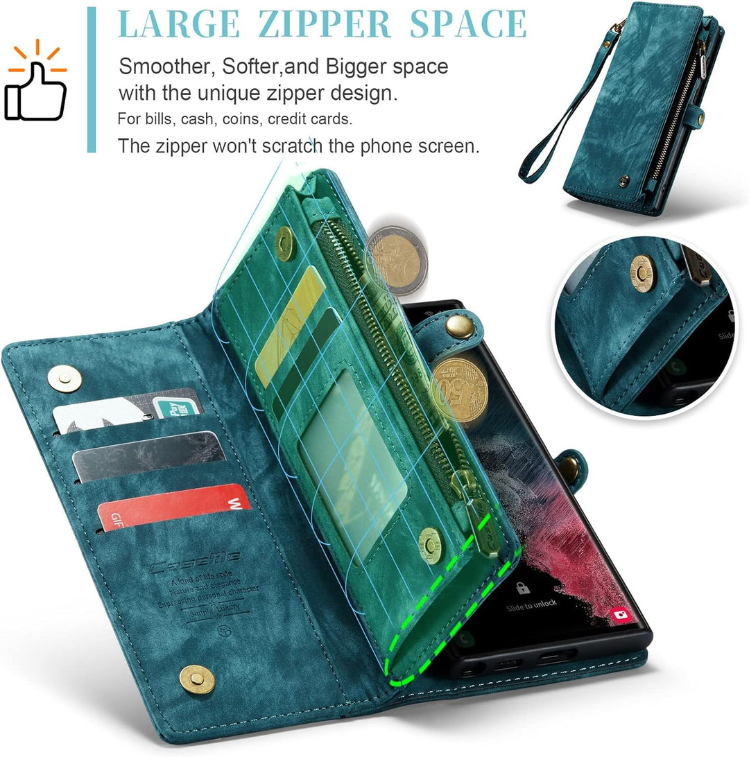 UFinetech Abnehmbar Magnetische Samsung Galaxy Note 20 Ultra Hülle Tasche Case Stylish Luxus TPU Led