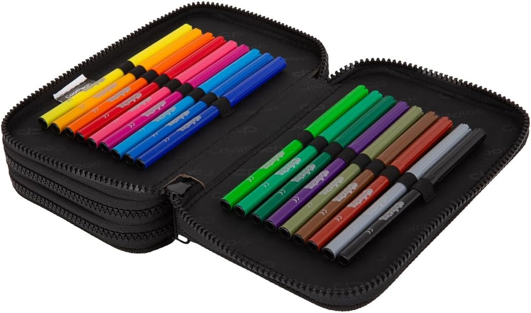 CoolPack XXL Federtasche Federmappe 3-Fach Schulstiftetui, dreifaches Federmäppchen, Federmäppchen f