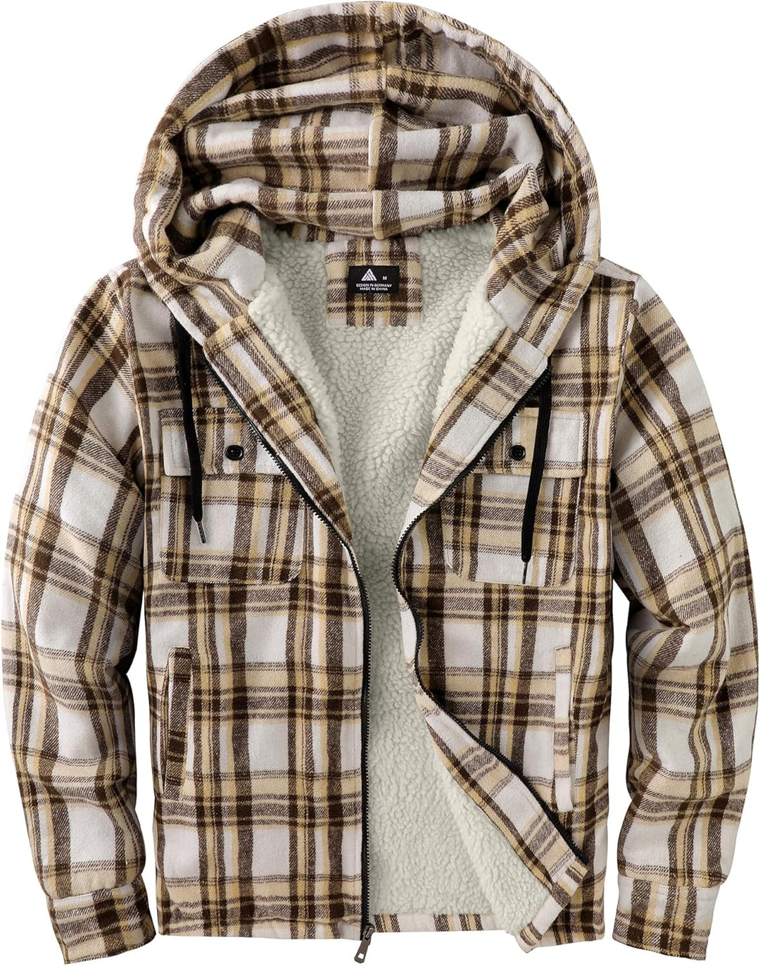 SwissWell Hemdjacke Herren Verdicken Karierts mit Reissverschluss Flanelljacke Plüschfutter Freizeit