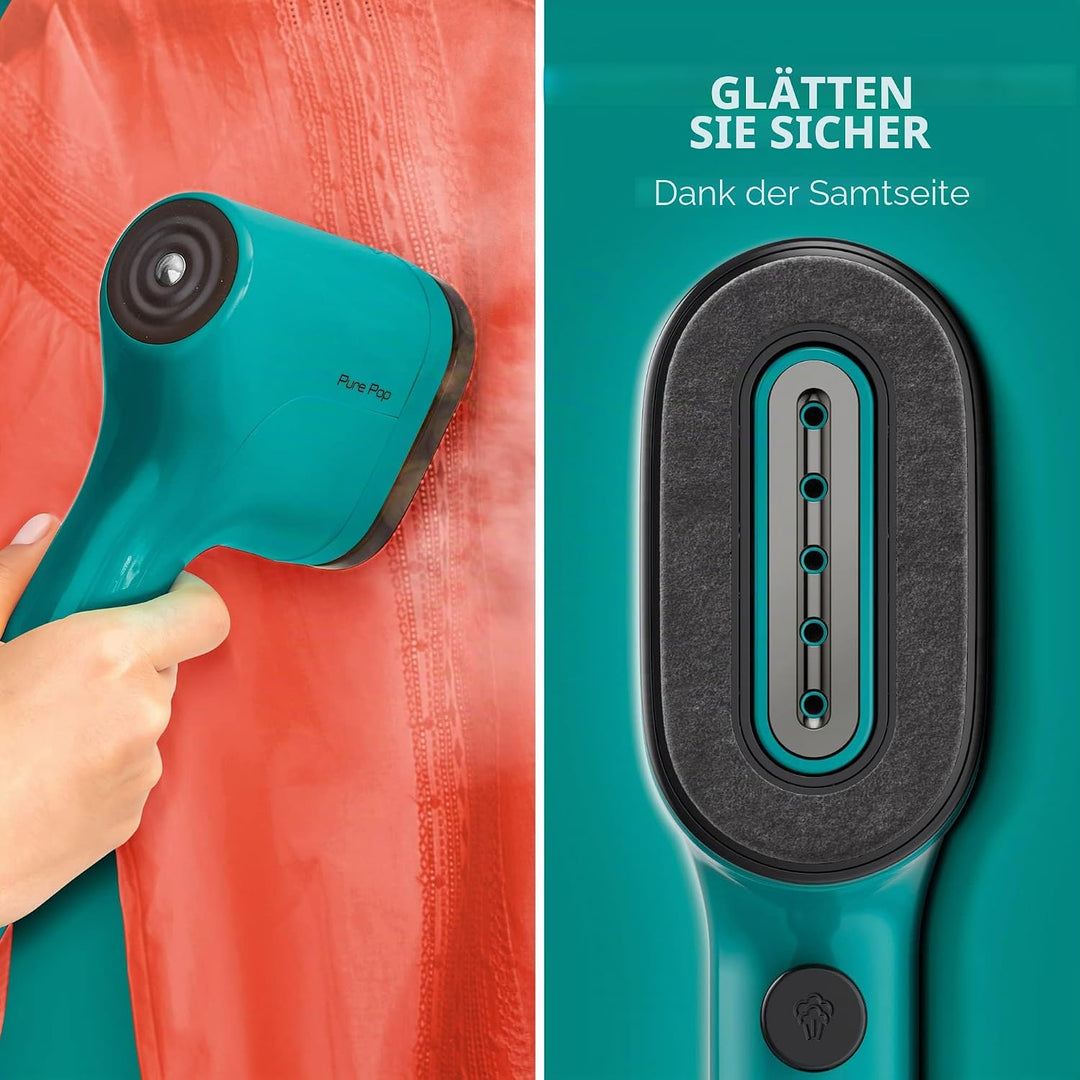 Calor Pure Pop Reise-Dampfglätter, 1300 W, 20 g/min, bereit in 15 Sekunden, Laufzeit 4 Minuten (70 m
