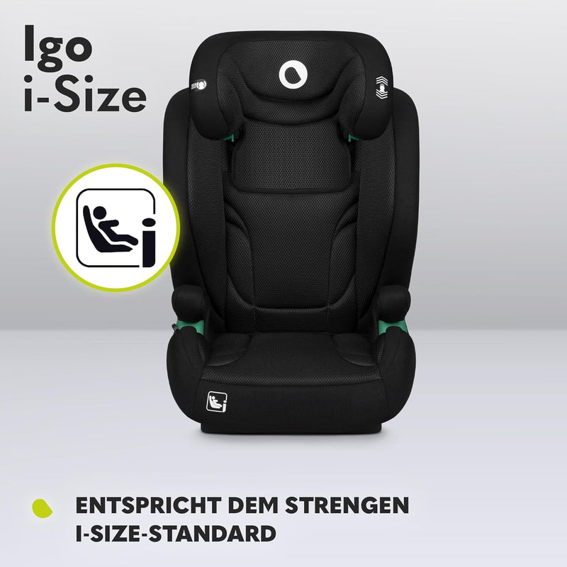 LIONELO IGO I-size Kinderautositz, Gruppe 2 3, von 100-150 cm ISOFIX oder gurtlose Frontbefestigung,