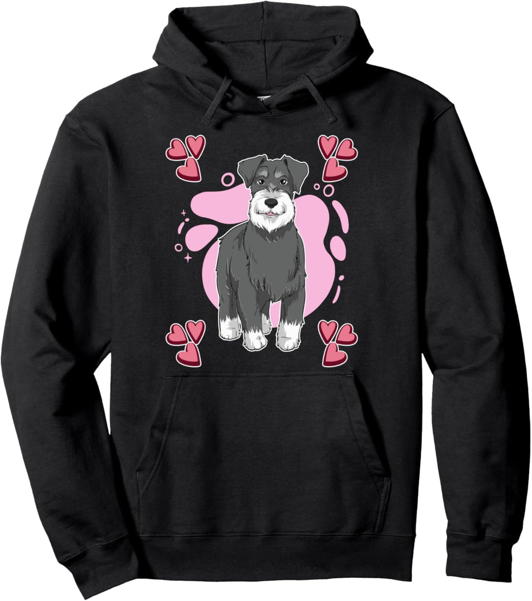 Damen Schnauzer Zeichnung Mädchen Schnauzer Pullover Hoodie