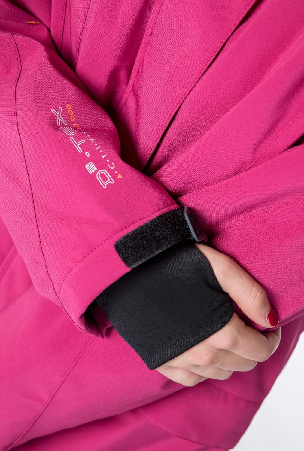 Damen Winterjacke Skijacke mit Abnehmbarer Kapuze Gefüttert Wasserdicht Wetterfest Windbreaker Überg