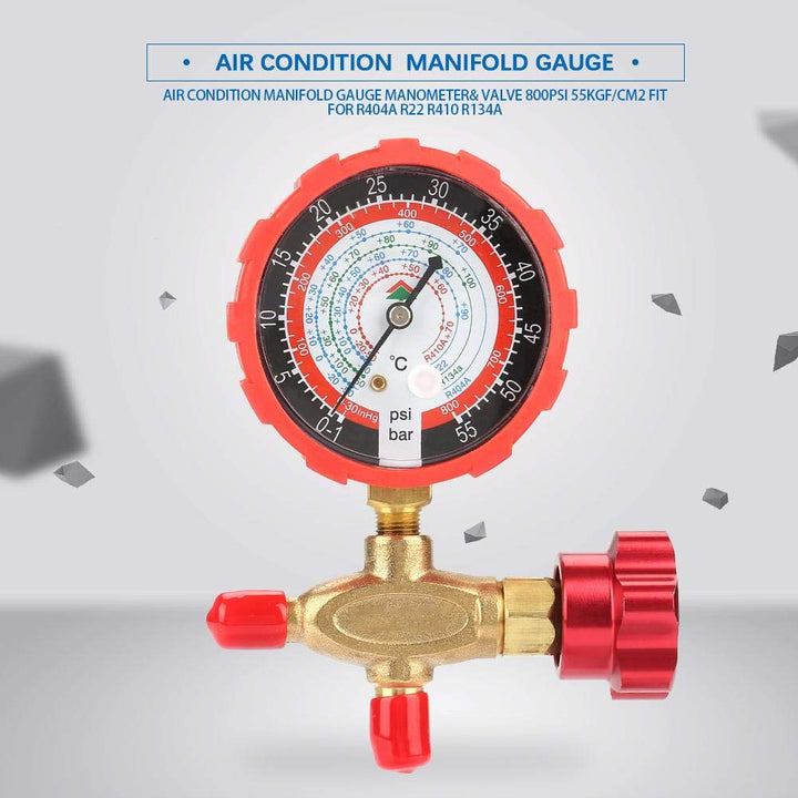 Manometer für Verteiler, Manometer für Klimaanlagen und Ventil 800psi 55kgf / cm² Passend für Kältem