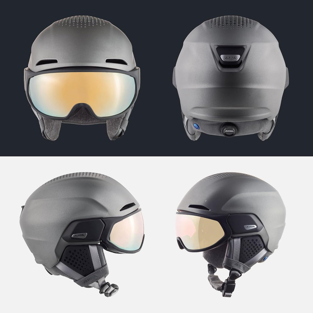ALPINA Unisex - Erwachsene, ALTO QV Skihelm gunmetal matt 51-55 cm, gunmetal matt 51-55 cm