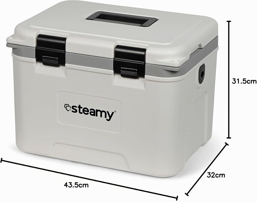 Steamy Marine 21, Kühlbox Inklusive Trennwand und Einlegeschale, 21 Liter, Weiss