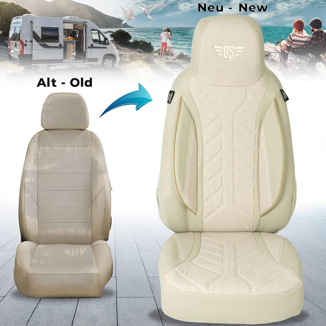 BREMER SITZBEZÜGE Wohnmobil Schonbezüge für FIAT Ducato Jumper Boxer PLKT205 PLKT205 - Beige, PLKT20
