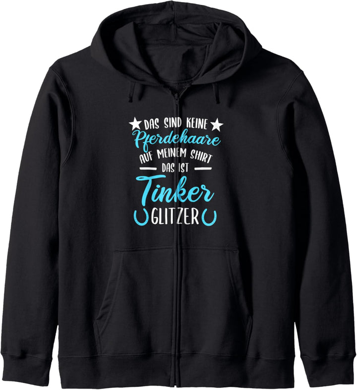 Tinker Pferd Pferde Design mit Spruch - Mädchen Kapuzenjacke