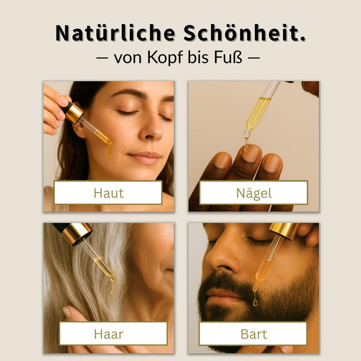 Premium Bio-Arganöl aus Marokko – 100% rein, kaltgepresst – für Haut, Haare, Bart & Nägel - Feuchtig