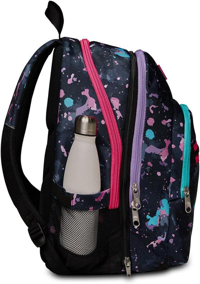 Seven Advanced Detach Schulrucksack – Fluo String Girl – Violett – Doppelfach – Trinkflaschentasche,