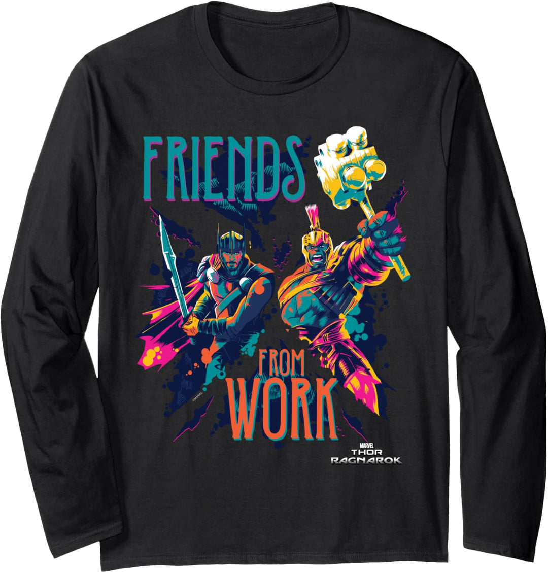 Marvel Thor: Ragnarok Hulk And Thor Friends From Work Langarmshirt