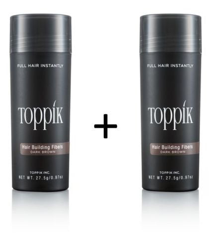 2 x TOPPIK 27,5 g. - Haarverdichter Streuhaar Schütthaar Hair Fibers Microhairs - Sparangebot!, Farb