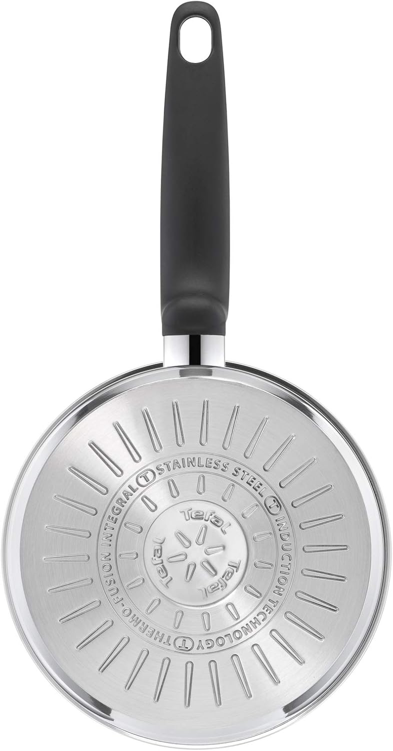 Tefal Primary Stielkasserolle 14 cm (1 L) 10 Jahre Garantie, hochwertiger Edelstahl, Induktion, Schm