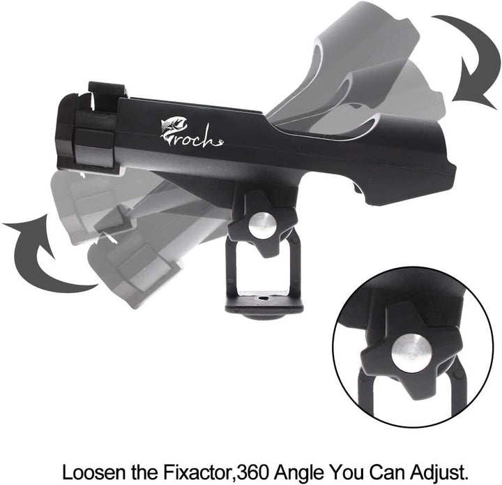 2 x Rutenhalter Stabil 360 Grad Drehung einfach einstellbar für Boot Kajak Type B, Type B