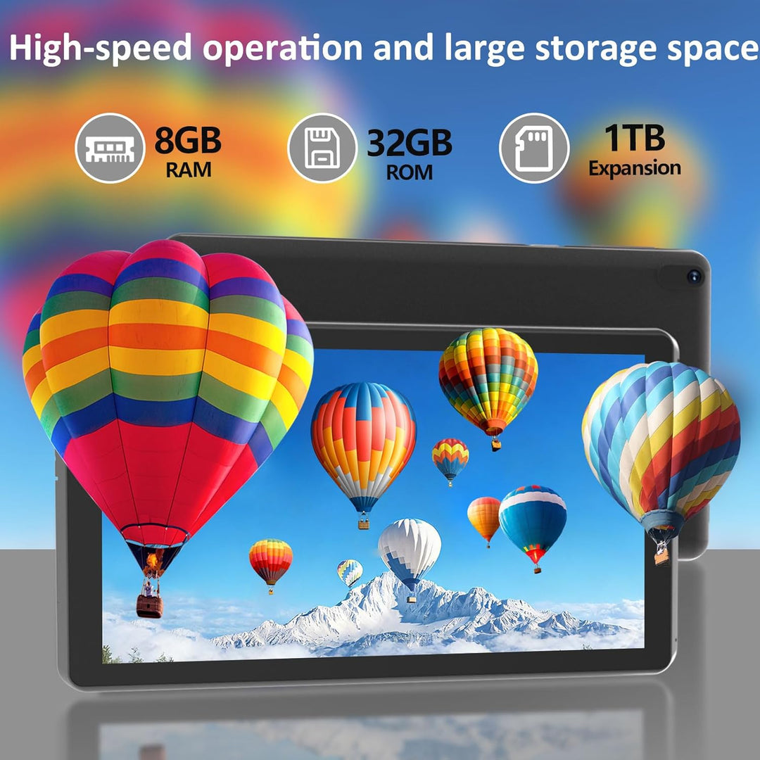 BYANDBY Tablet Tablet 7 Zoll Android 15.0, 6 GB + 32 GB ROM (1 TB Erweiterung), Quad-Core, WLAN, GMS