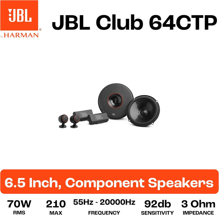 JBL Club Gen3 64CTP 6.5'' (16cm) Lautsprecher Compo-Satz, Schwarz