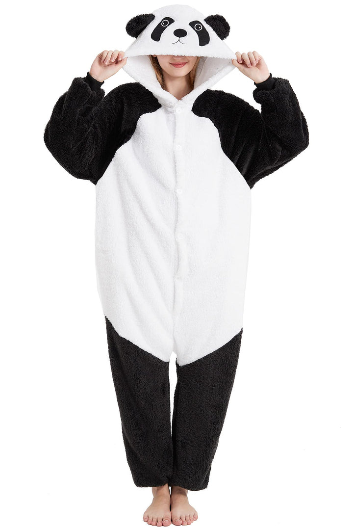 LATH.PIN Pyjamas Jumpsuit Panda Unisex Erwachsene Tier Onesie Cosplay Halloween Karneval Kostüme Dam