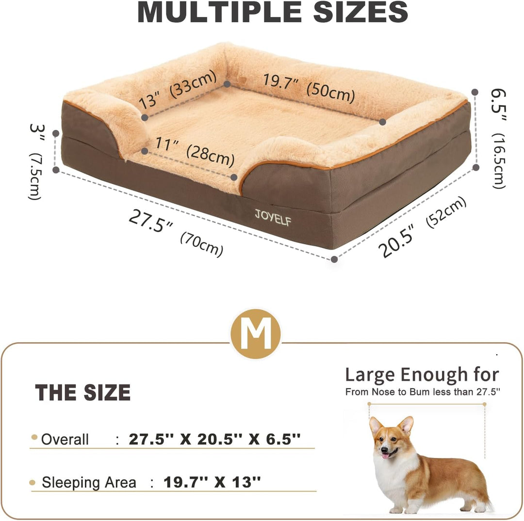 JOYELF Orthopädisches Hundebett für mittelgrosse Hunde, wasserdichtes Schaumstoffsofa mit abnehmbare