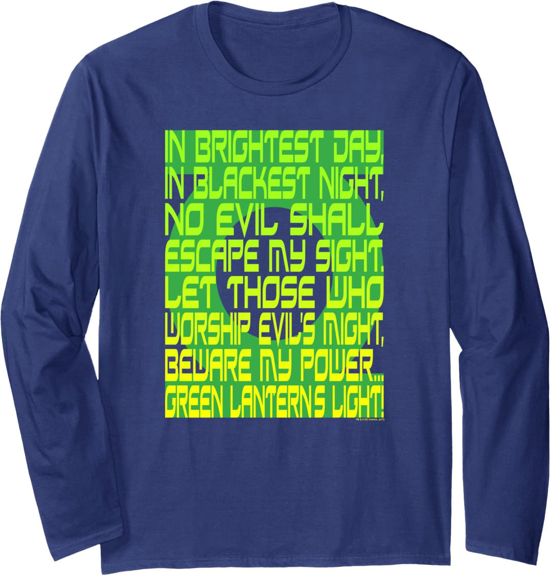 Green Lantern Oath Black Langarmshirt