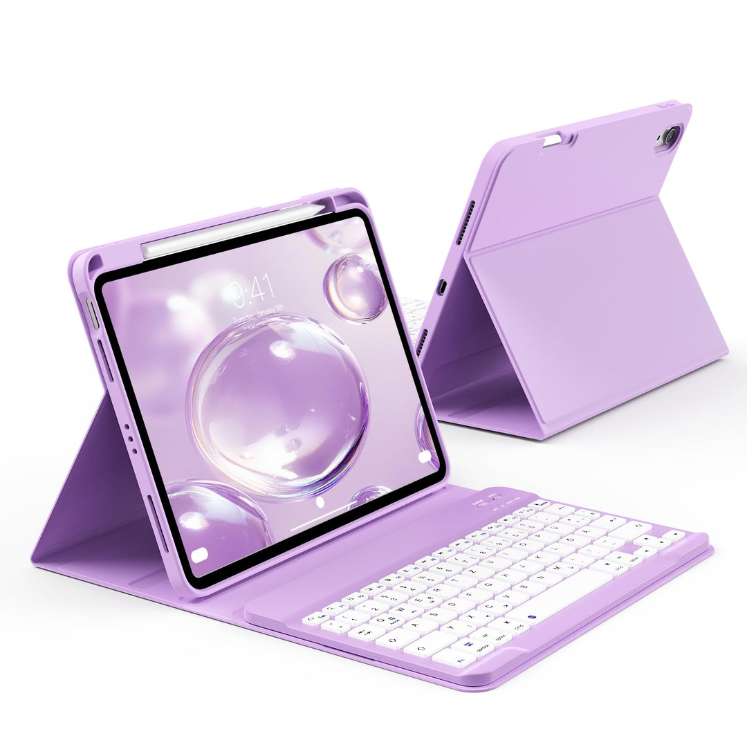 Tastatur Hülle für iPad 11. Generation 2025 A16, iPad 10. Generation 2022 10,9 Zoll, Weiche TPU Hüll