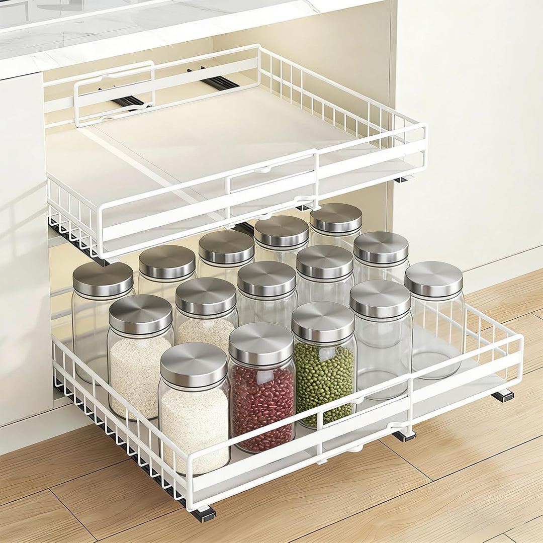 LANTUS Unterregal Aufbewahrungskorb, Hängekorb Regal Unter Schrank Hängekorb Metall Korb Organizer R