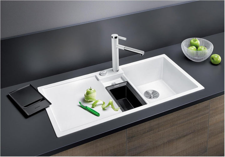 BLANCO COLLECTIS 6 S | SILGRANIT schwarz | Einbauart: Einbau von Oben | Hauptbecken rechts | mit Abl