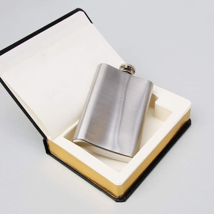 Suck UK 4 oz Stainless Steel Secret Hip Flask / 120ml Flachmann aus rostfreiem Edelstahl versteckt i