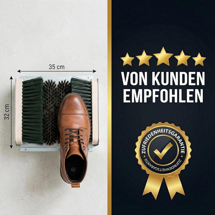 Borstelshop Schuhabstreifer mit Halterung - Fussabtreter Aussenbereich - Fussabtreter Aussen - Schuh