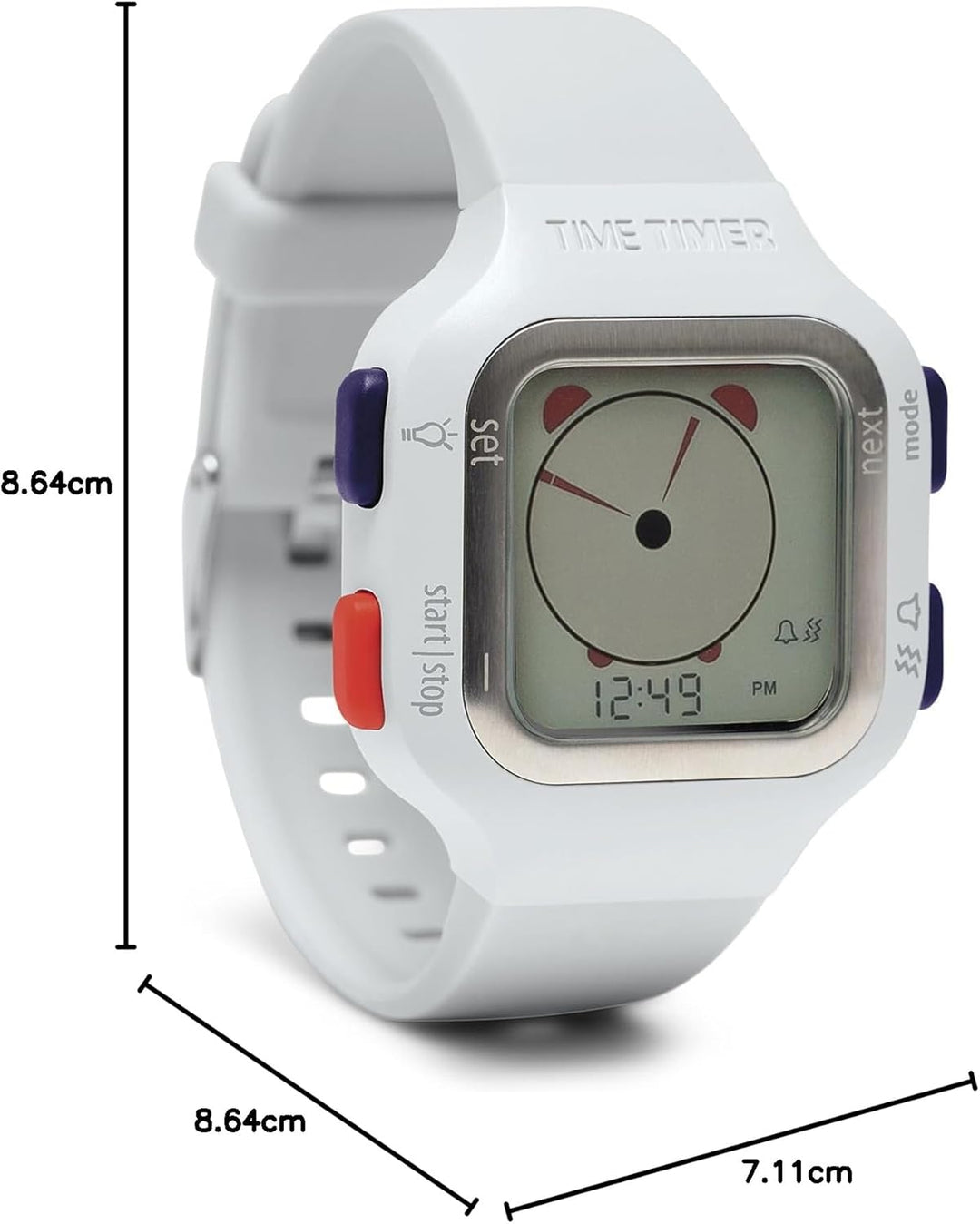 TIME Timer Watch – Visueller analoger und digitaler 12-Stunden- oder 24-Stunden-Countdown-Timer für