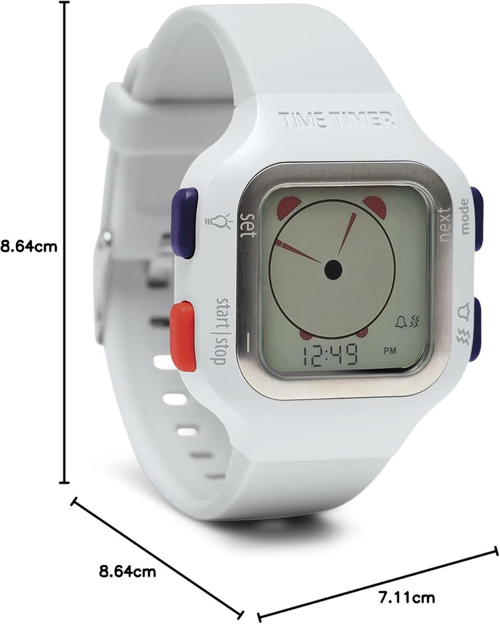 TIME Timer Watch – Visueller analoger und digitaler 12-Stunden- oder 24-Stunden-Countdown-Timer für