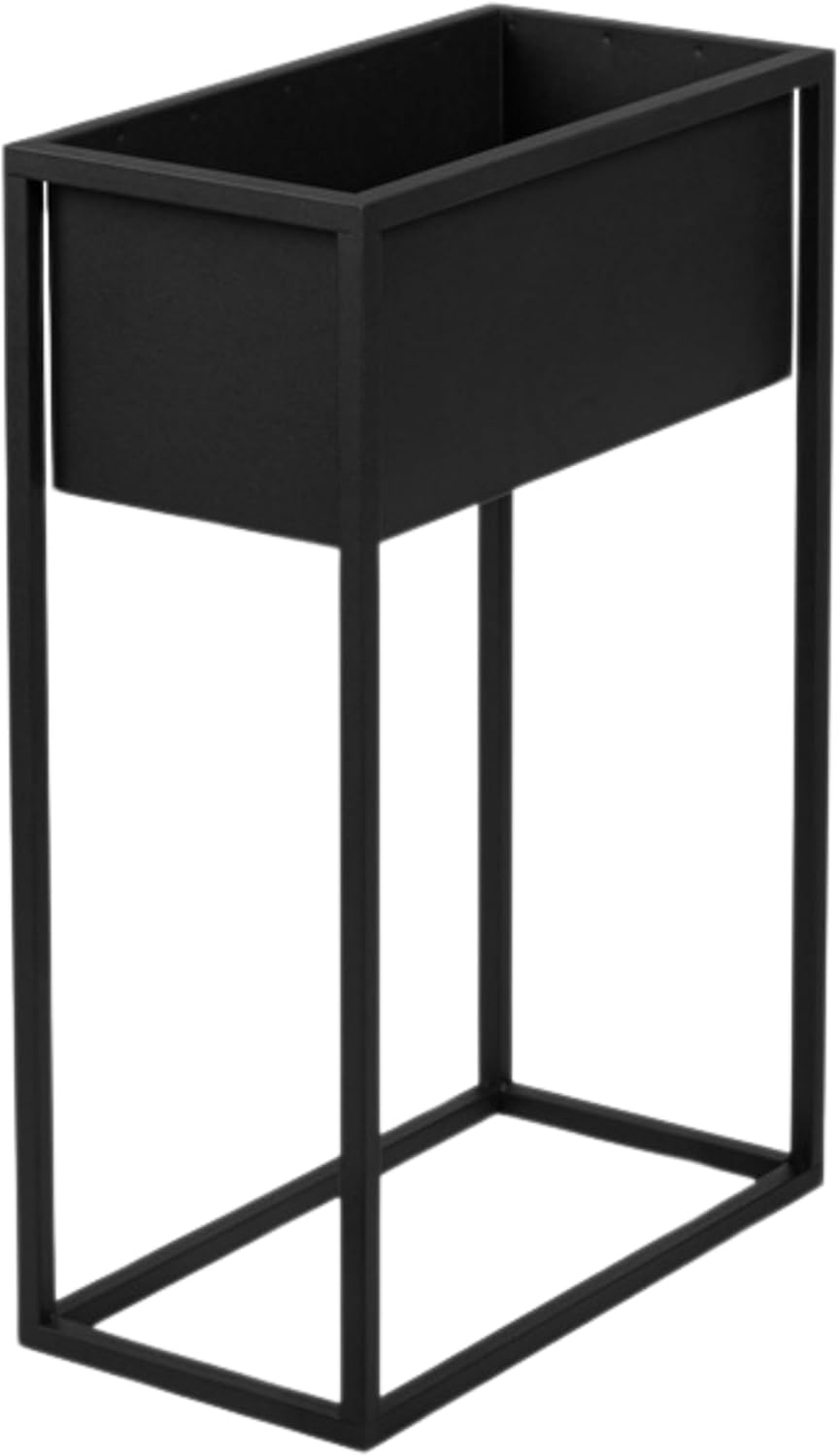 Pflanzenständer Petto - 40x21x60cm - Farbe Schwarz - für Zimmerblumen - Metallregal - Dekorativer Ti