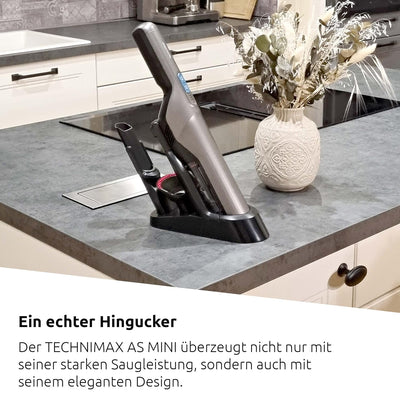 TechniSat TECHNIMAX AS Mini – Akku Handstaubsauger (bis zu 12.000 Pa Saugleistung, ca. 30 min Laufze
