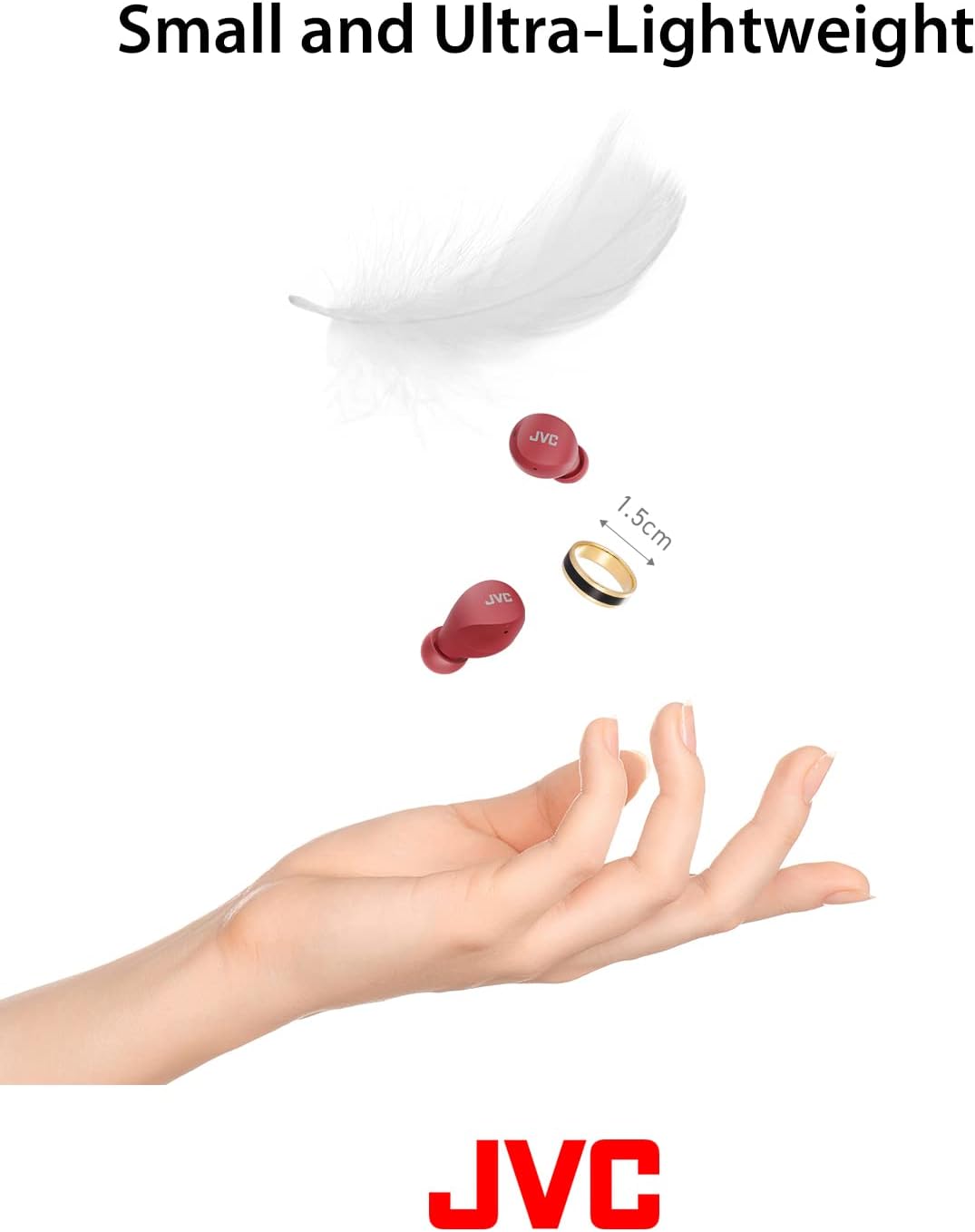 JVC Gumy Mini Wireless Headphones — Kleine und leichte Bluetooth-Kopfhörer (5.1) mit 3 Klangmodi, Wa