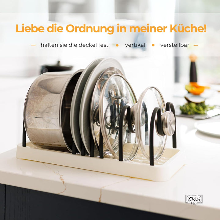 Clove 2er-Set Topfdeckel Organizer Schublade 42X17cm Topfdeckelhalter Deckelhalter Küche Schubladen