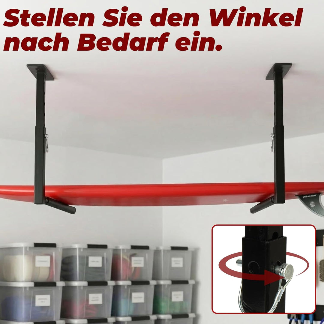 Deckenregal Hängeregal Höhenverstellbarer,2 Stück Verstellbares Überkopfleiterregal,dachbox wandhalt