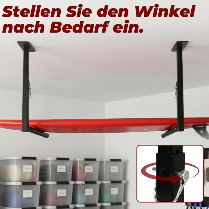 Deckenregal Hängeregal Höhenverstellbarer,2 Stück Verstellbares Überkopfleiterregal,dachbox wandhalt