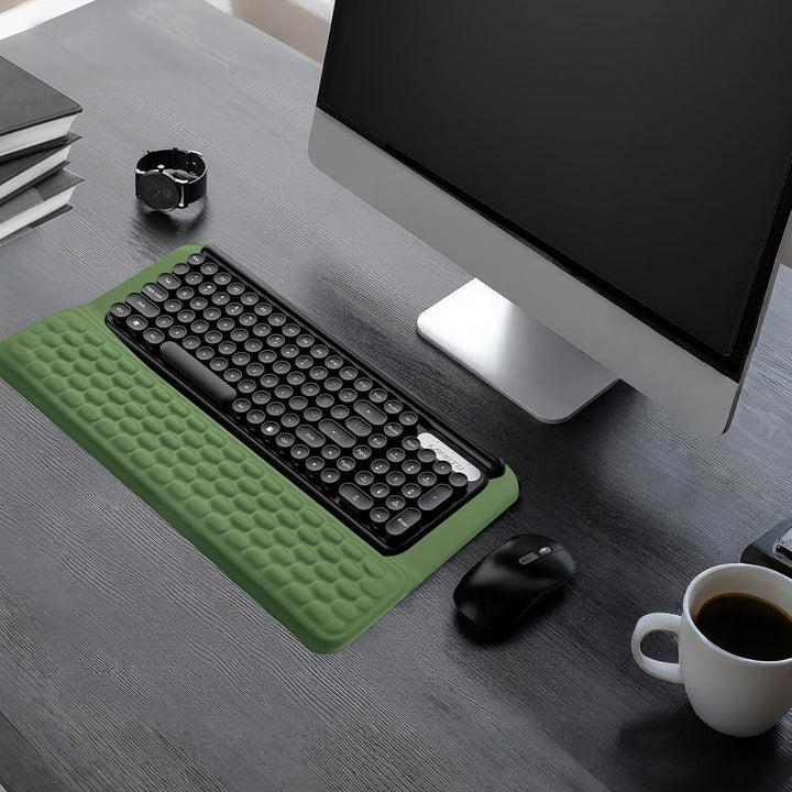 2-in-1 Ergonomische Tastatur Handauflage, Handballenauflage Tastatur mit Weichem Memory-Schaum, Ruts
